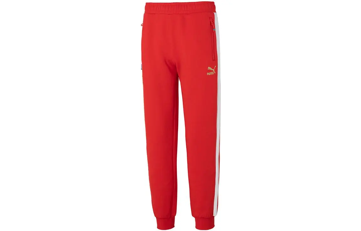 PUMA Knitted Sweatpants Unisex Red