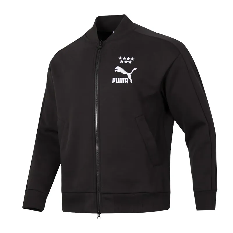 PUMA Jackets Men's Black Stand Collar Moderate Other