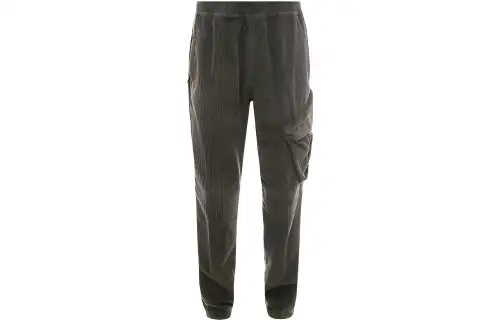 STONE ISLAND Casual Pants Men's Army Green Moderate Straight Fit Pants