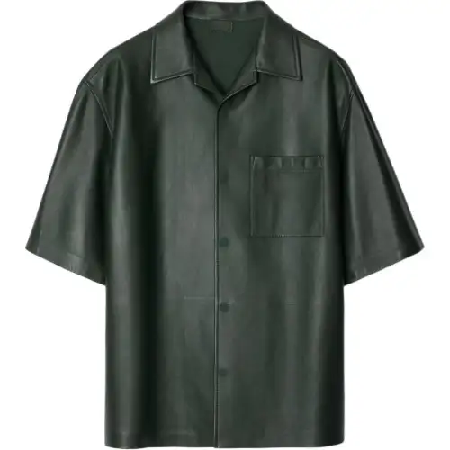 Burberry Leather Jacket Men's Jungle Color