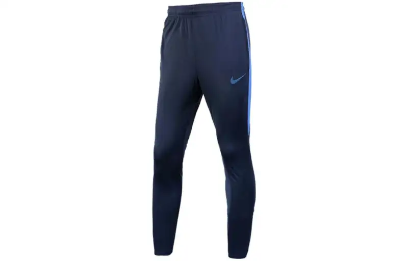 Nike Knitted Sweatpants Men's Navy Blue Moderate Slim Fit Pants