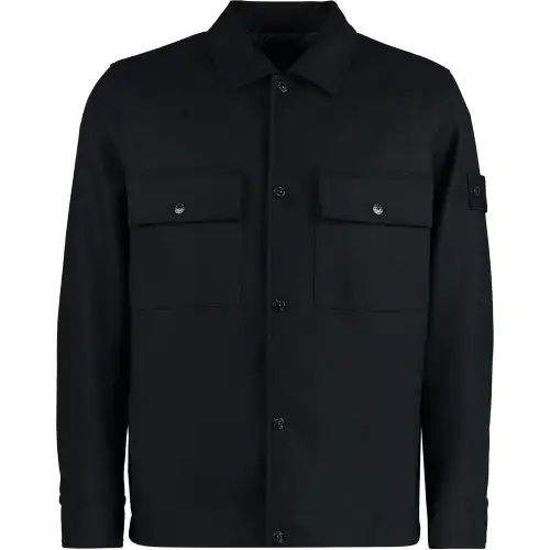 STONE ISLAND Long Sleeved Button Up Overshirt