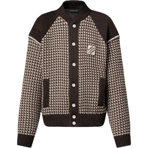 LOUIS VUITTON Knitted Cotton Jacquard Bomber
