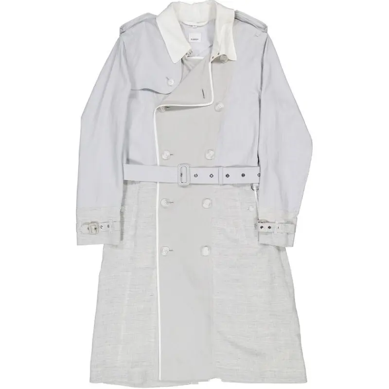 Burberry Trench Coat Men's Gray White