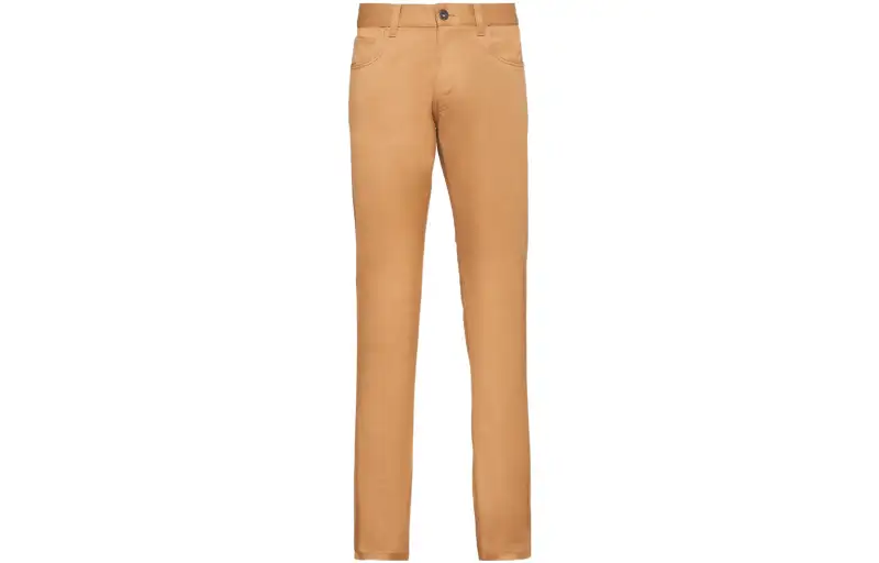 PRADA Casual Pants Men's Khaki Moderate Straight Fit Pants