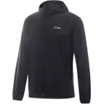 Li Ning Multicolor Zip Closure Hooded Comfortable Versatile Breathable Sports Trench Coat Men's Black