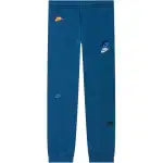 Nike Knitted Sweatpants Men's Blue Moderate Cuffed Pants