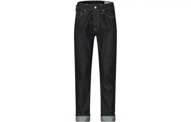 EVISU Jeans Men's Black Moderate Straight Fit Pants