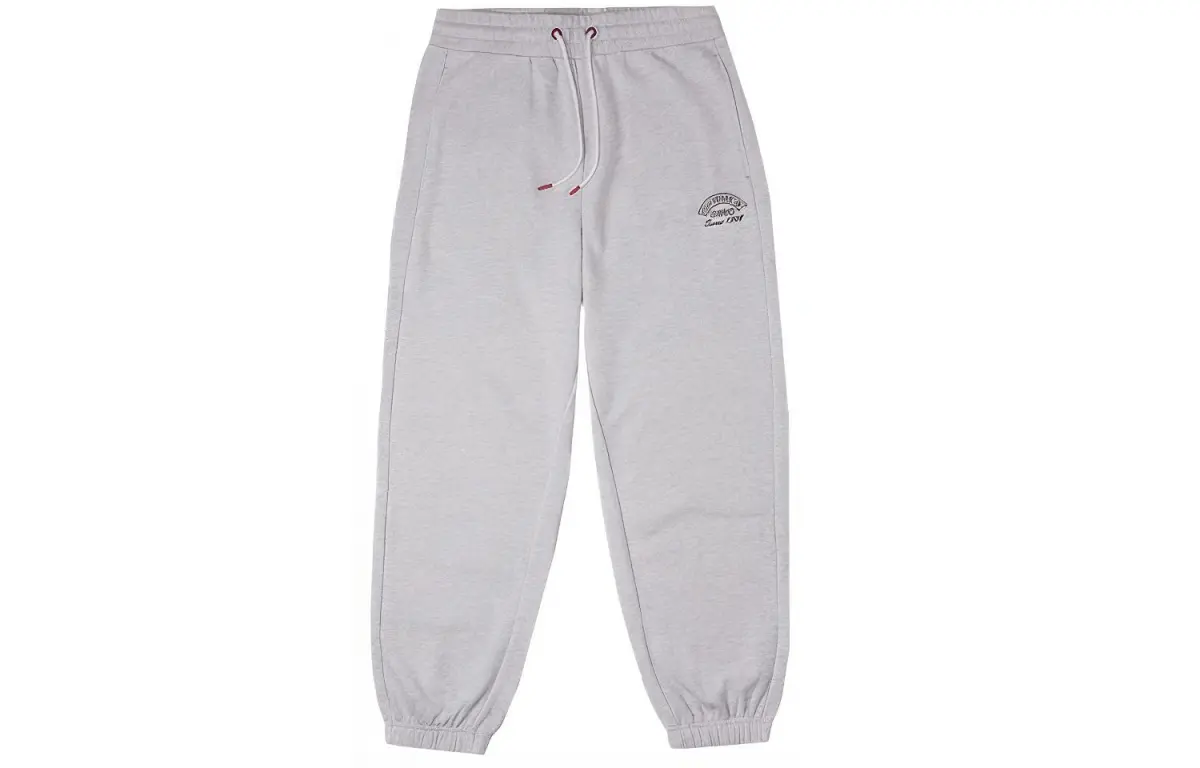 Converse Knitted Sweatpants Unisex Light Gray Moderate Cuffed Pants