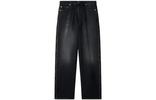 OFF WHITE Jeans Men's Black Moderate Straight Fit Pants
