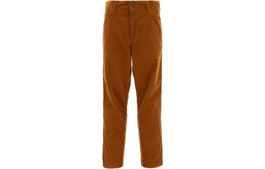 Carhartt WIP Casual Pants Men's Brown Moderate Straight Fit Pants