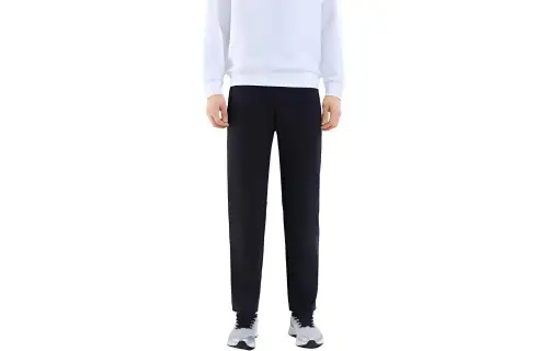 ANTA Knitted Sweatpants Men's Black Moderate Straight Fit Pants