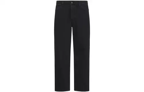 THE ROW Jeans Men's Black Moderate Straight Fit Pants