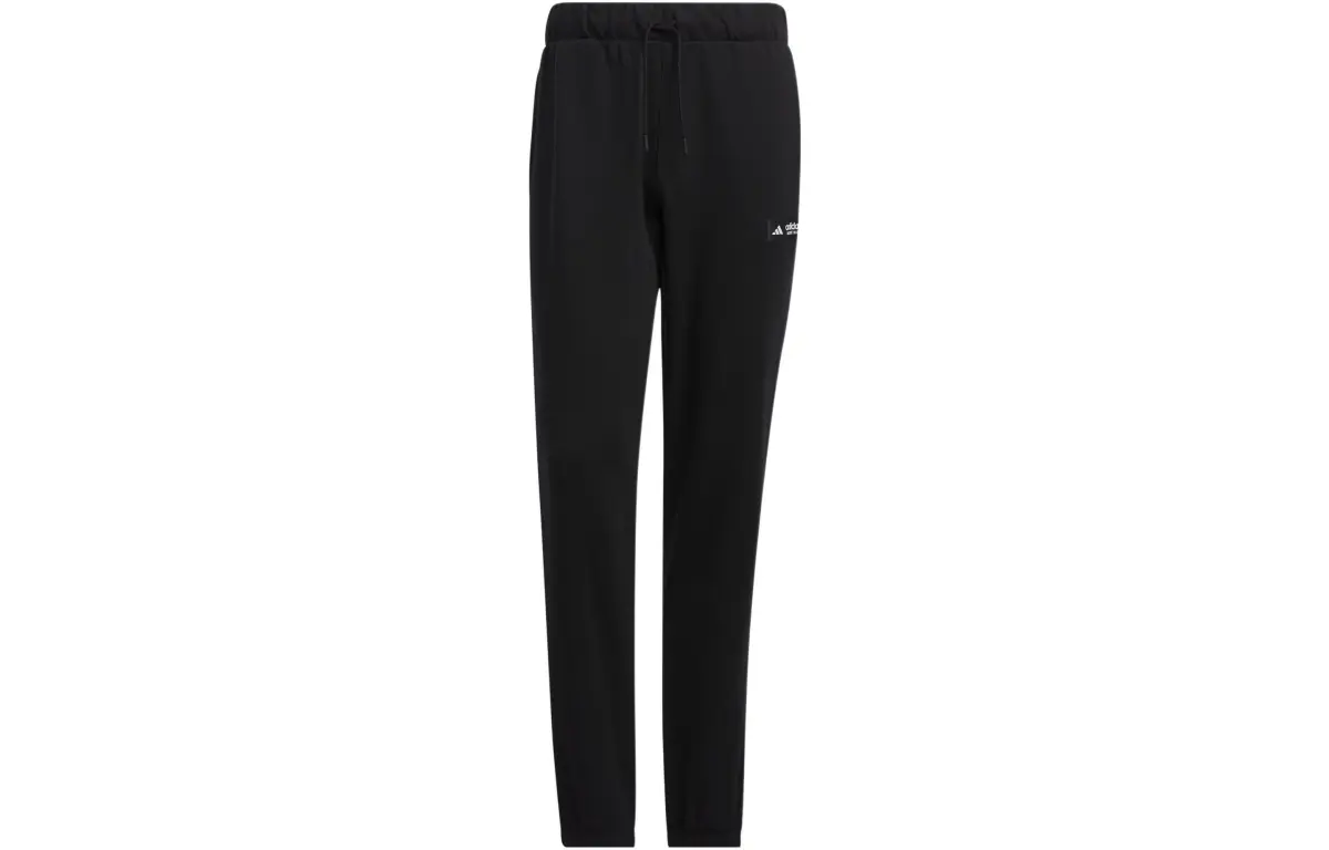 Adidas Knitted Sweatpants Men's Black Moderate Cuffed Pants