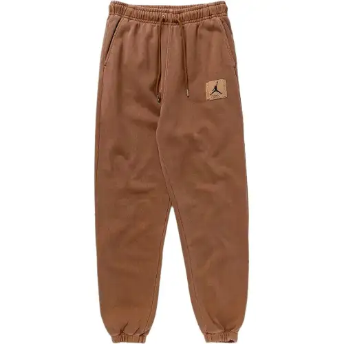 Jordan ESSENTIALS Knitted Sweatpants Men's Tan Moderate Cuffed Pants