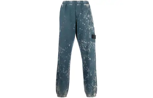 STONE ISLAND Casual Pants Men's Blue Moderate Cuffed Pants