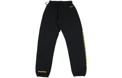Chrome Hearts Knitted Sweatpants Unisex Black Moderate Cuffed Pants