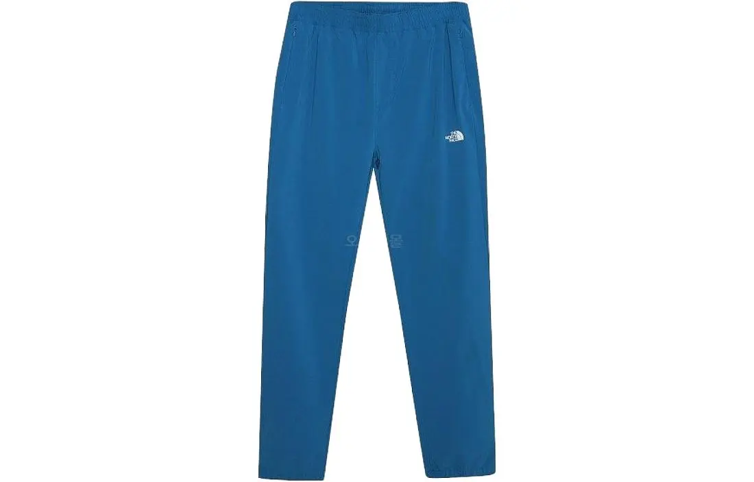 THE NORTH FACE Knitted Sweatpants Men's Blue Moderate Straight Fit Pants