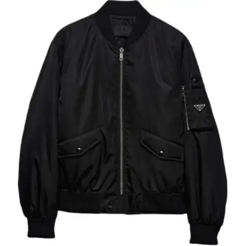 Prada triangle-logo bomber jacket