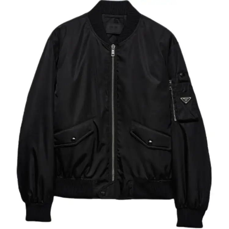 Prada triangle-logo bomber jacket