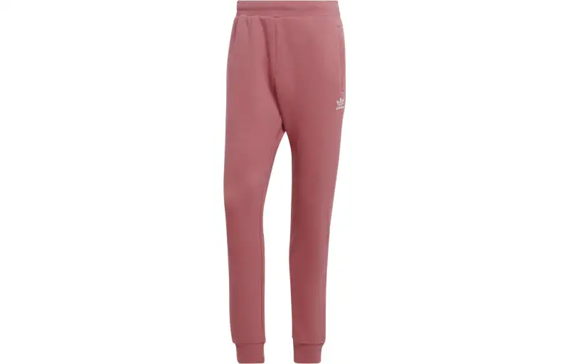 Adidas Originals Knitted Sweatpants Men's Pink Moderate Cuffed Pants