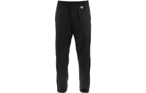 PRADA Casual Pants Men's Black Moderate Straight Fit Pants