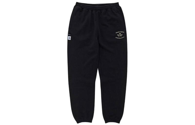NEWBALANCE SS23 letter print long-leg sweatpants men's black