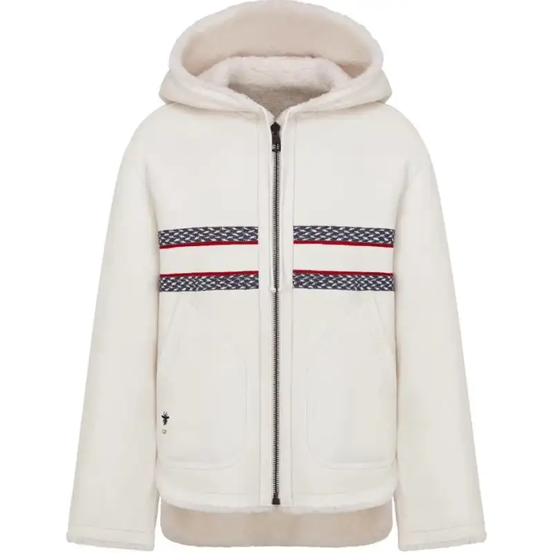DIOR Furs Men's White Hooded Moderate