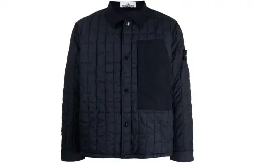 STONE ISLAND Compass appliqué Quilted Jacket