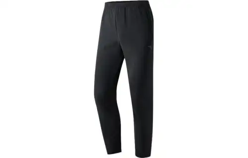 ANTA Casual Pants Men's Black Moderate Straight Fit Pants
