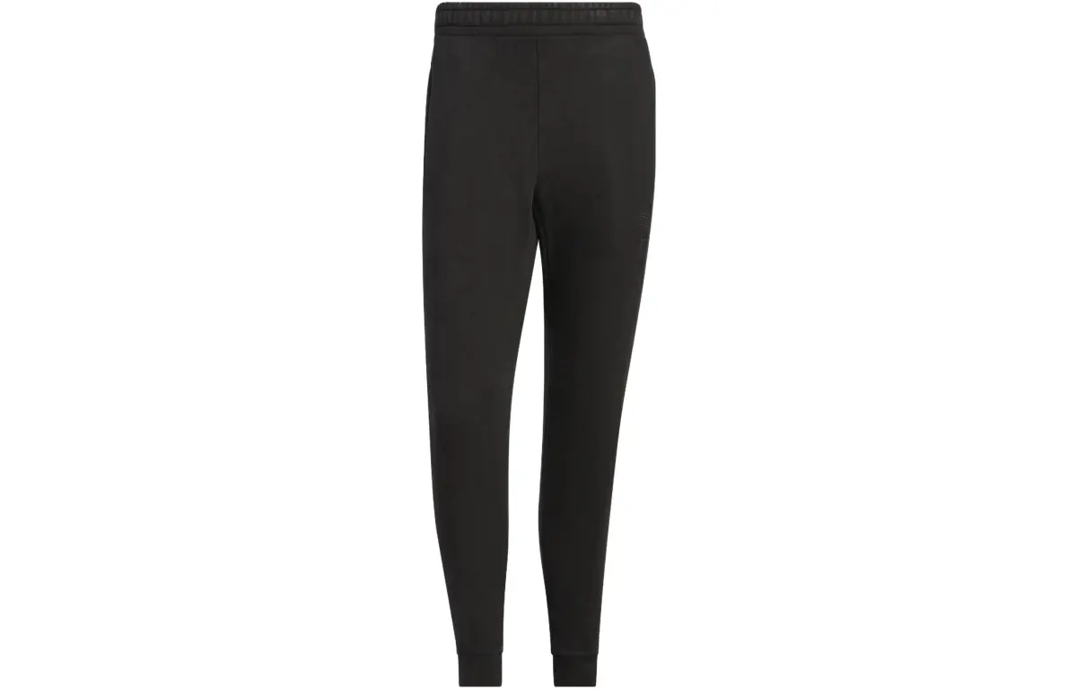Adidas Knitted Sweatpants Men's Black Moderate Cuffed Pants