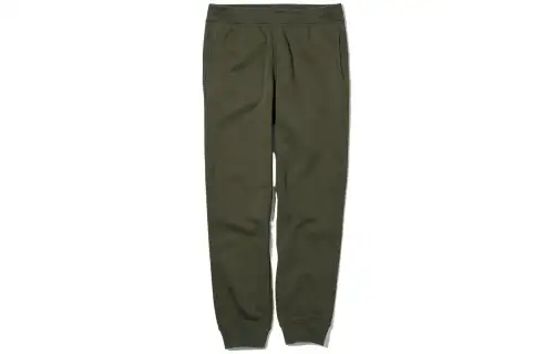UNIQLO Knitted Sweatpants Men's Dark Olive Moderate Cuffed Pants