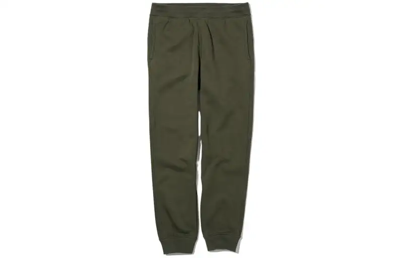 UNIQLO Knitted Sweatpants Men's Dark Olive Moderate Cuffed Pants