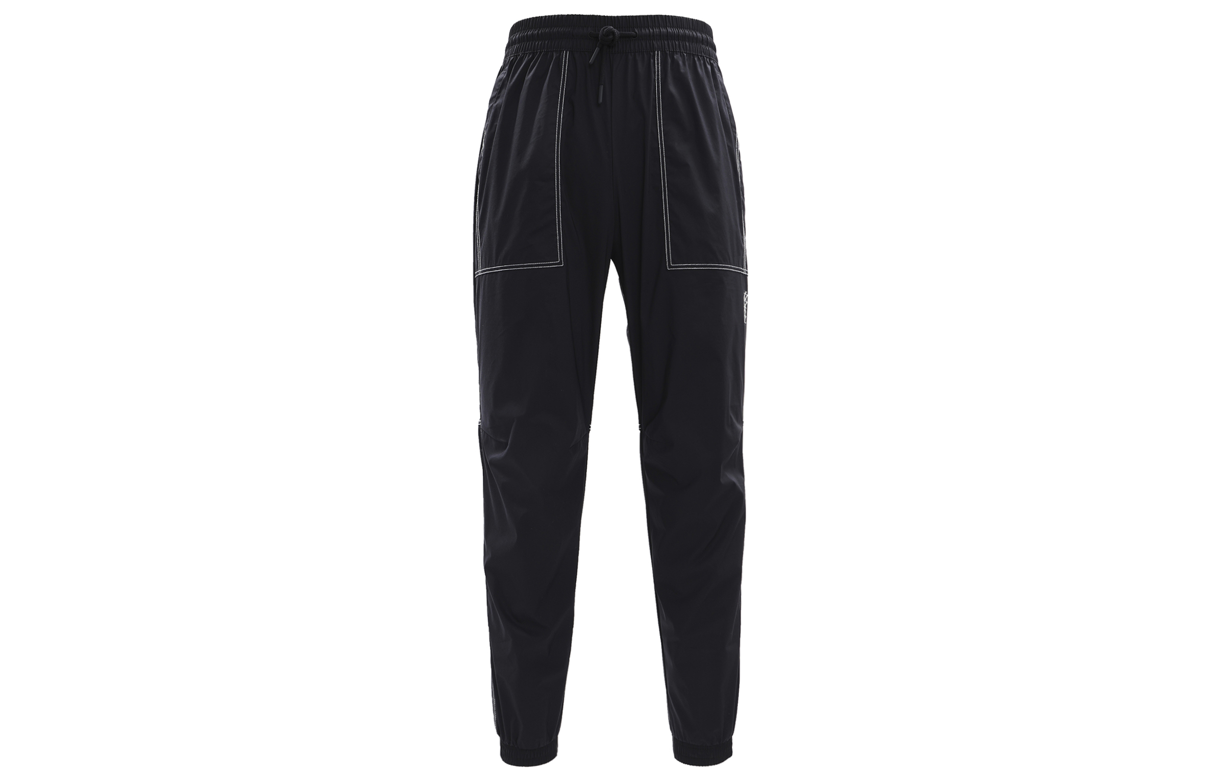 ANTA Frivolous Series Knitted Sweatpants Unisex Black Moderate Cuffed Pants