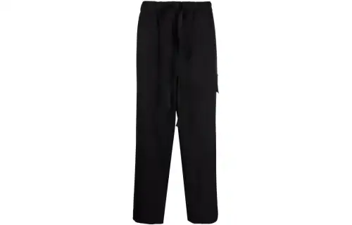 LOEWE Casual Pants Men's Black Moderate Straight Fit Pants