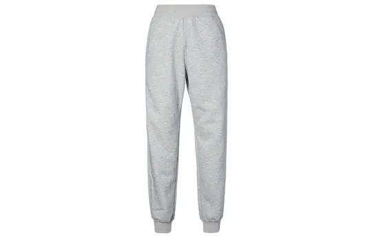 UNIQLO Thermal Solid Color Elastic Cuff Fleece Lined Knitted Sweatpants Unisex Gray