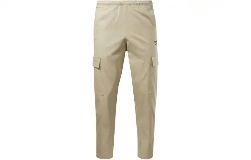 Reebok Knitted Sweatpants Men's Khaki Moderate Straight Fit Pants