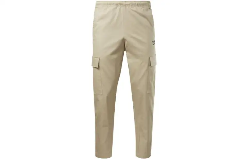 Reebok Knitted Sweatpants Men's Khaki Moderate Straight Fit Pants