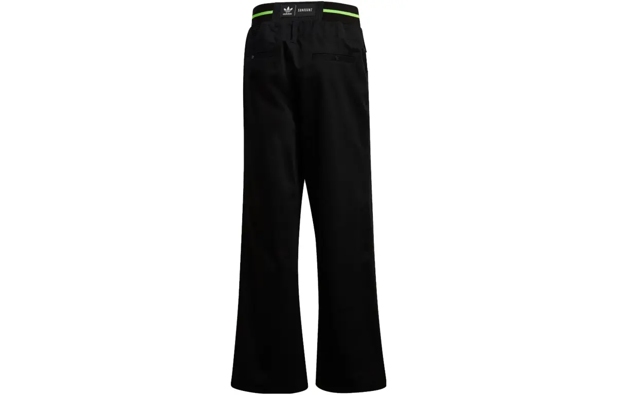 Adidas Originals Adidas Originals X SANKUANZ Knitted Sweatpants Men's Black Moderate Flared Pants