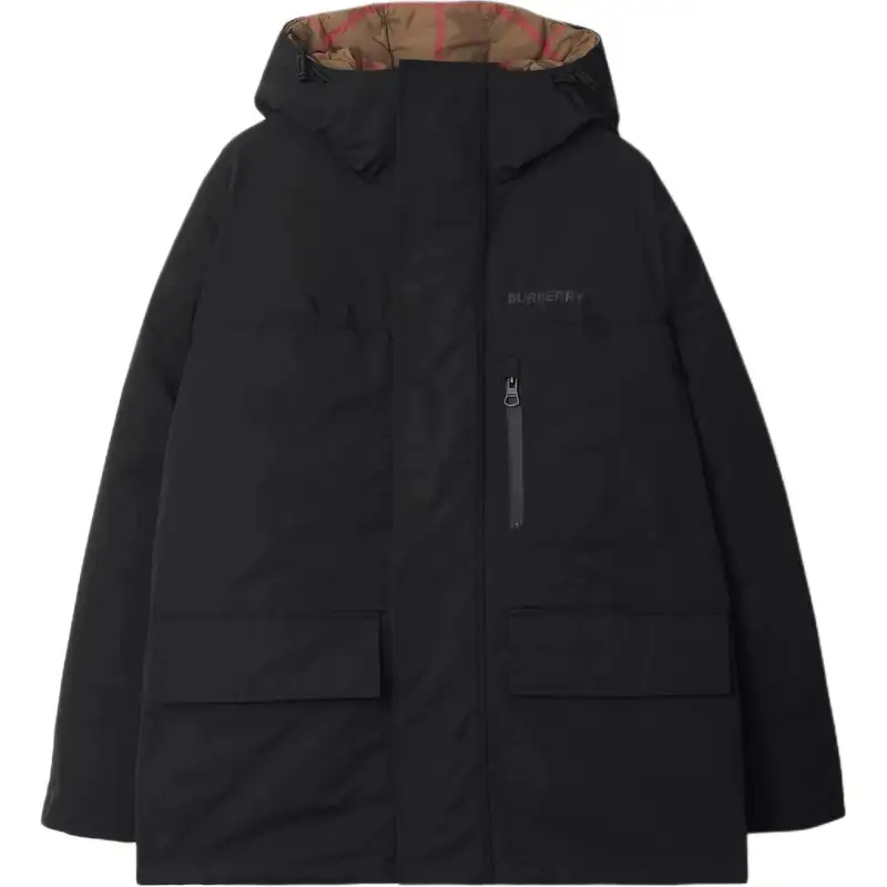 Burberry Detachable Warmer Parka Down Jacket Men's Black