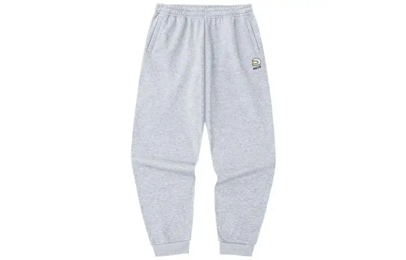 ANTA Life Collection Knitted Sweatpants Men's Gray Heather Gray Thickened Cuffed Pants