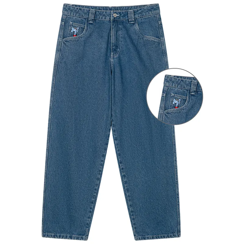 MIND ERROR Jeans Unisex Moderate Straight Fit Pants