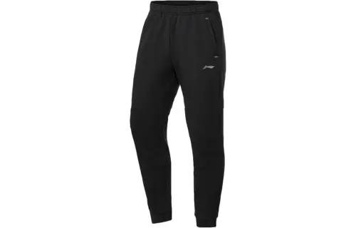 Li Ning Training Series Knitted Sweatpants Men's Black Moderate Cuffed Pants