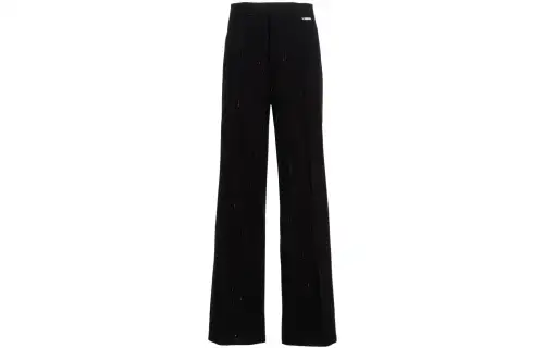 Vetements Casual Pants Men's Black Moderate Straight Fit Pants