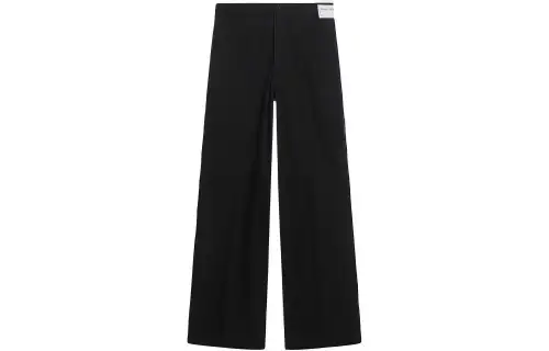 Balenciaga Casual Pants Men's Black Moderate Wide Leg Pants
