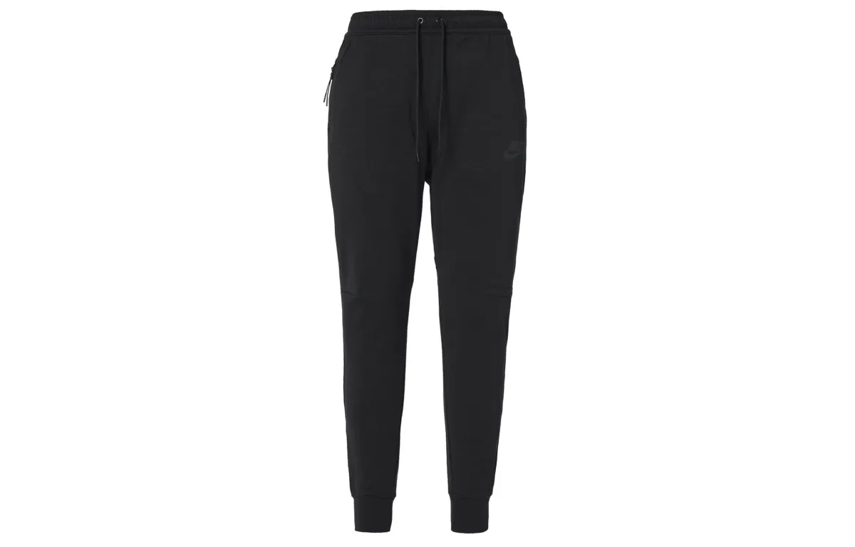 Nike Knitted Sweatpants Men's Black Moderate Skinny Pants
