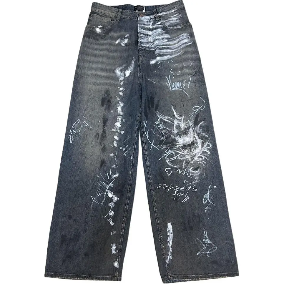 Balenciaga FW24 Jeans Regular Fit Unisex Dark Blue