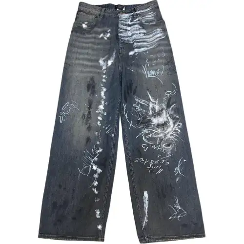 Balenciaga FW24 Jeans Regular Fit Unisex Dark Blue