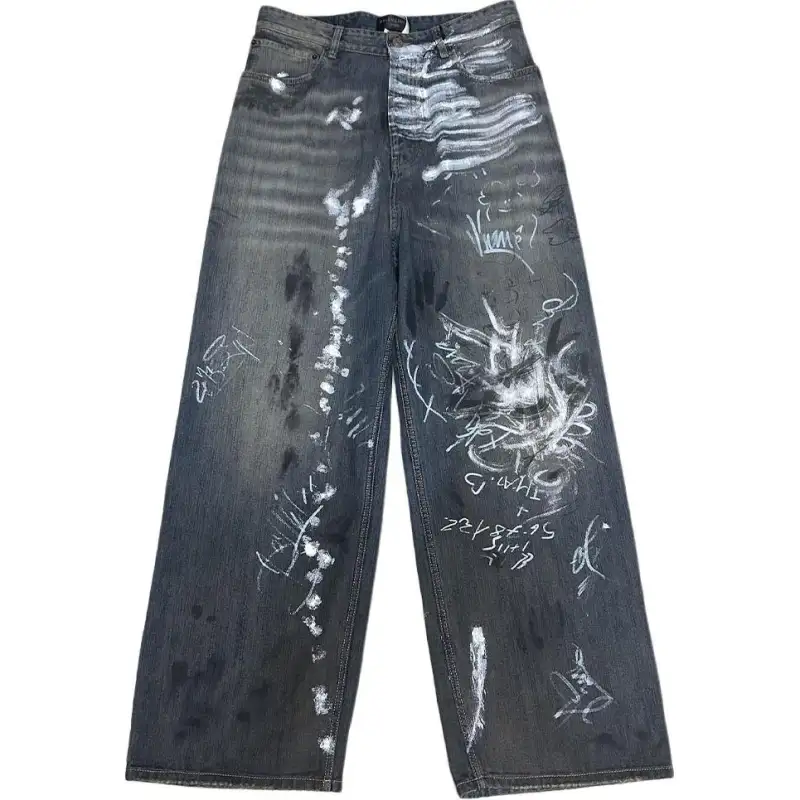 Balenciaga FW24 Jeans Regular Fit Unisex Dark Blue