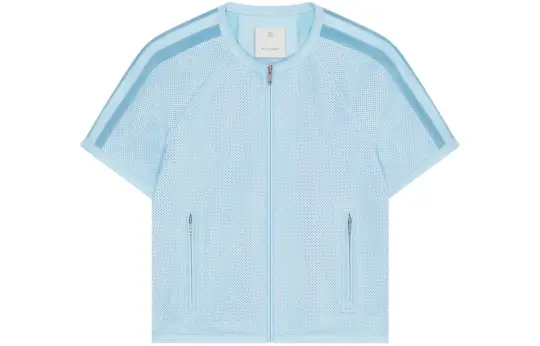 GIVENCHY SS24 Jacket In Perforated Leather Jackets & Coats Men's Blue